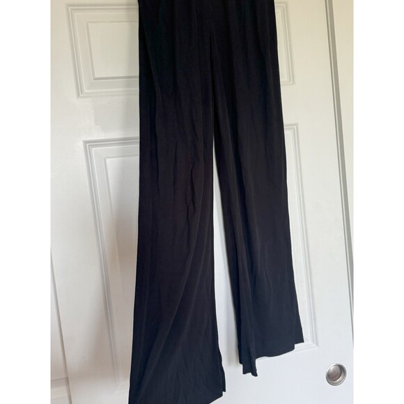 Jean Muir Vintage Womens 12 Black High Rise Elasticated Wide Leg Trousers 70s 80 - Picture 2 of 10